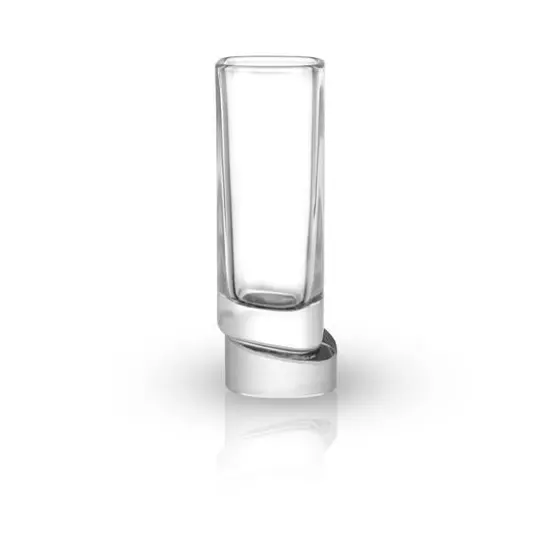 JoyJolt® 1.5oz. Aqua Vitae Square Off Base Shot Glasses, 4ct. {4}