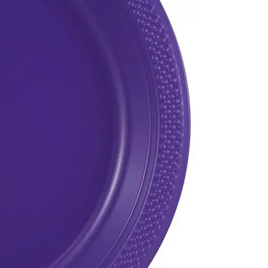 JAM Paper 10.25" Purple Plastic Party Plates, 20ct. Assorted {4}