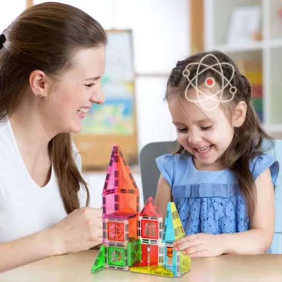 PicassoTiles® 48-Piece Mini Diamond Magnetic Tiles Series Set {4}