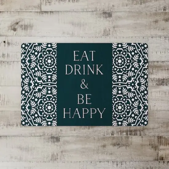 Eat Drink & Be Happy 27" x 18" Floor Mat {3}