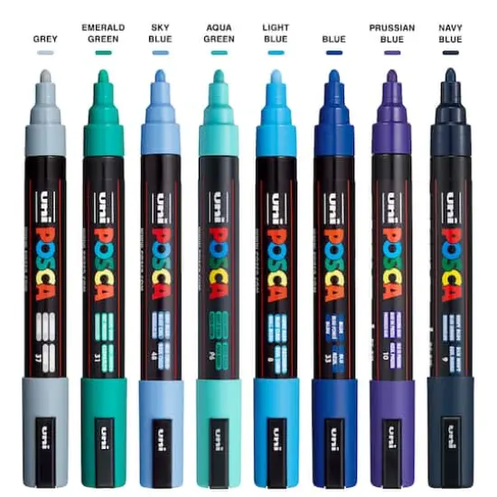 POSCA PC-5M Cool Tones Paint Marker Set {5}