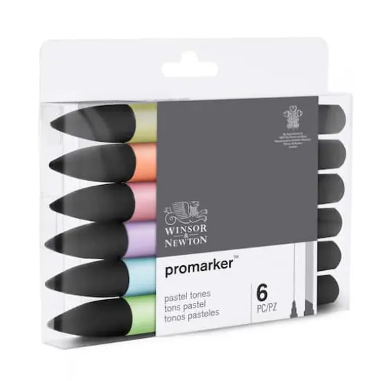 Winsor & Newton&trade; Promarker&trade; Pastel Tone 6 Color Marker Set {5}
