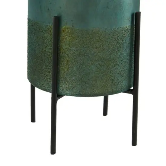 Green Glass Contemporary Candle Holder Set {4}