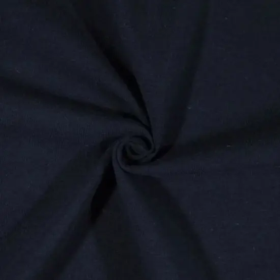 Fabric Merchants Solid Cotton Spandex Fabric Navy {1}