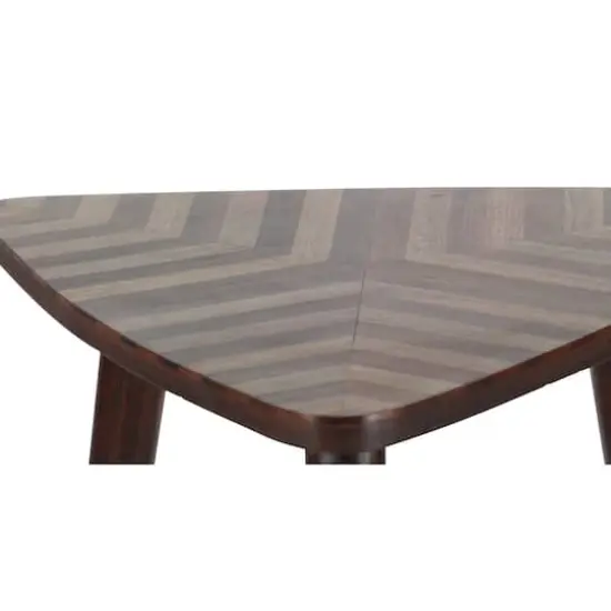 Dark Brown Mango Wood Modern Accent Table {5}