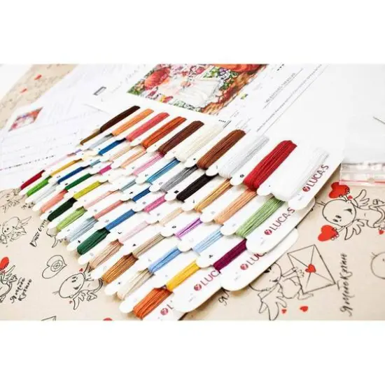 Luca-S Valentines Treasure Counted Cross Stitch Kit Counted Cross Stitch Kit {8}