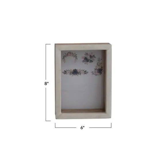 Hello Honey&reg; White Marble & Wood 5" x 7" Shadow Box {1}