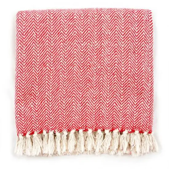 DII&reg; Tango Red Chevron Handloom Throw {7}