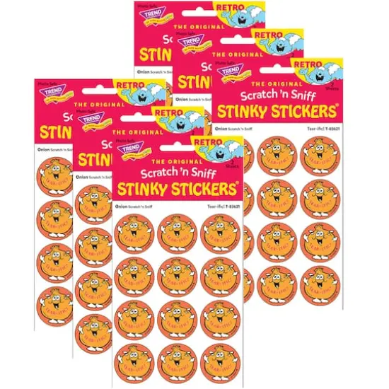 TREND Enterprises® Tear-ific! Onion Scented Stickers, 6 Packs of 24 {1}