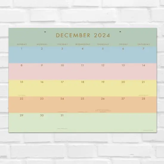 TF Publishing 2024-2025 Medium Super Stripe Desk Pad Calendar {5}