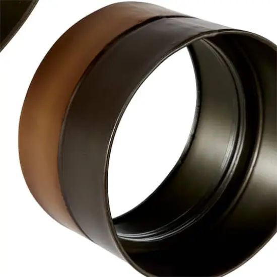 Black Metal Wall Mirror Set {4}