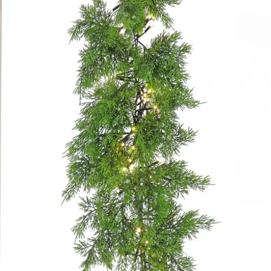 9ft. Pre-Lit Cedar Garland {4}