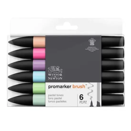 Winsor & Newton&reg; 6 Pastel Promarker Brush&trade; Set {1}