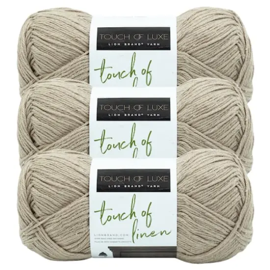 3 Pack Lion Brand&reg; Touch of Linen Yarn Stone {1}