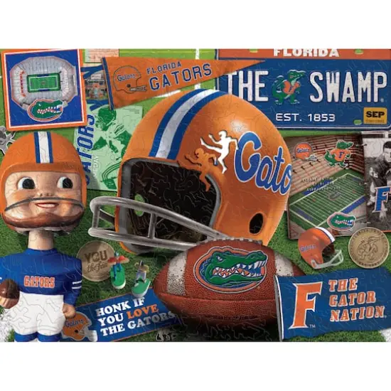 College Football Wooden Retro Series 333 Piece Jigsaw Puzzle Florida Gators {1}