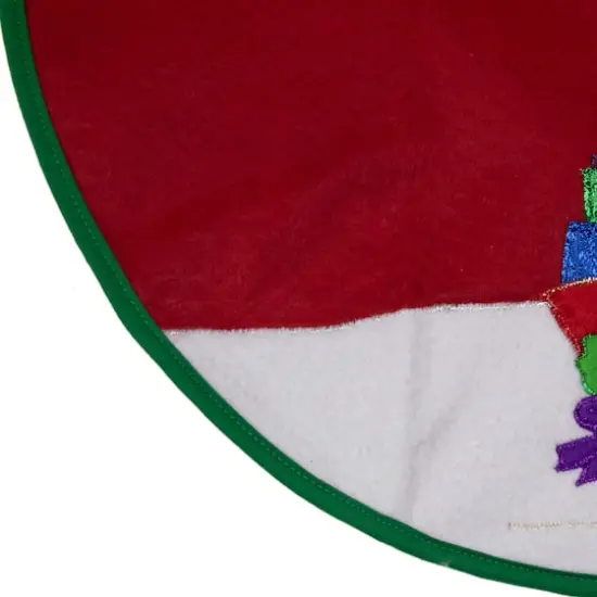 20" Embroidered Sleigh & Tree Applique Mini Tree Skirt {4}