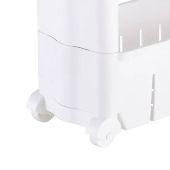 Simplify 3-Tier Slim Slide-Out Storage Cart White {9}