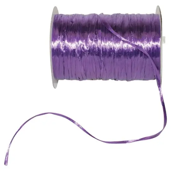 JAM Paper 1/4" Raffia Pearl Ribbon Purple {1}