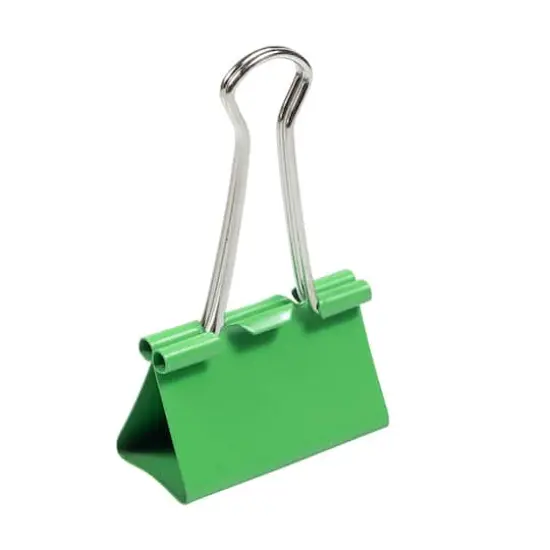 JAM Paper 1.5" Binder Clips, 12ct. Green {5}