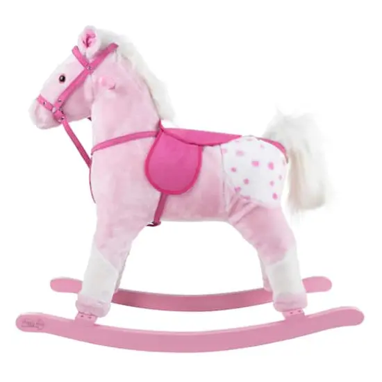 Toy Time Pink Plush Rocking Horse {3}