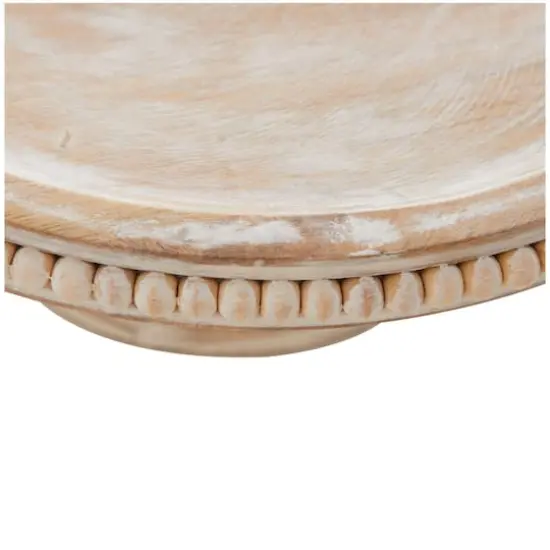 12.25" Cream Wood Cake Stand with Glass Dome Tabletop D&eacute;cor {6}