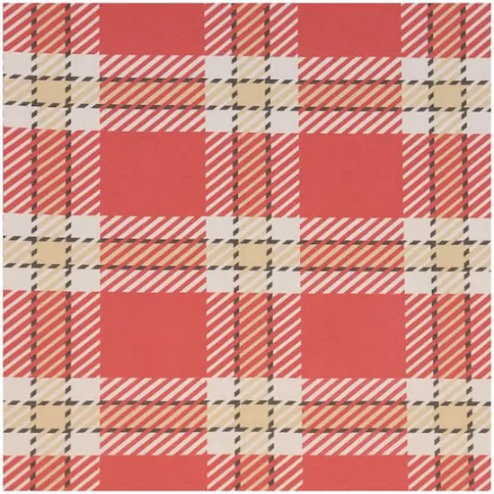 JAM Paper Red Plaid Kraft Gift Wrap {1}