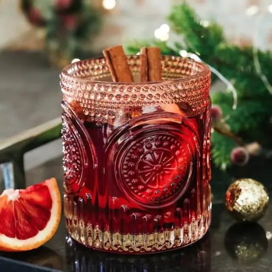 Kate Aspen&reg; 10oz. Retro Arch Floral Drinking Glasses, 6ct. Pink {4}