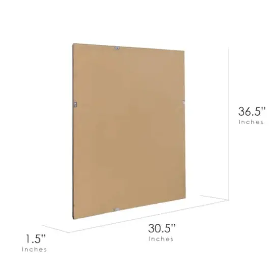 Head West Bronze Distressed 30.5" x 36.5" Framed Beveled Accent Vanity Mirror {8}