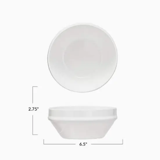 Hello Honey&reg; 6.5" Classic Elegance Antique White Stoneware Bowls, 4ct. {4}