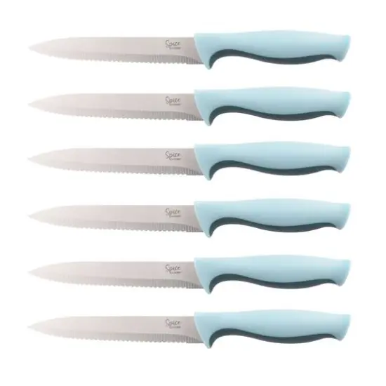 Spice by Tia Mowry Savory Saffron Blue 14 Piece Cutlery Set {3}
