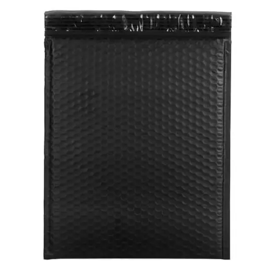 JAM Paper 12" x 15.5" Bubble Padded Mailers with Self Adhesive Closure, 12ct. Black Matte {1}
