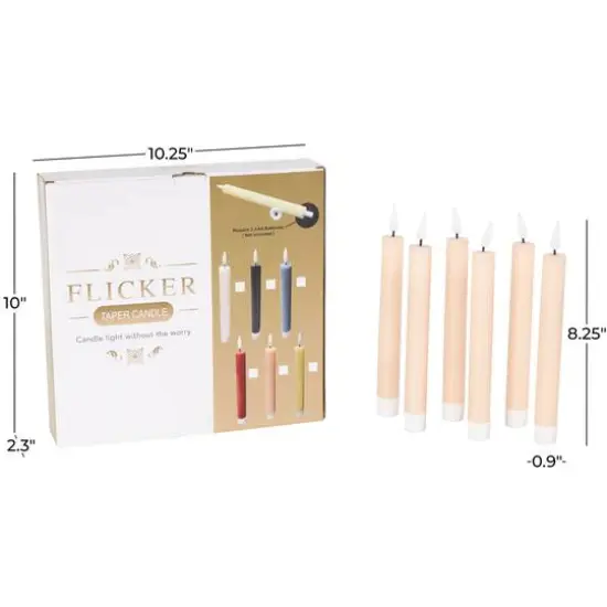 8" Flameless Wax Candles with Remote Control, 6ct. Pink {9}