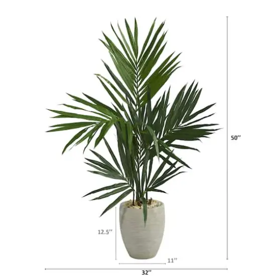 4ft. Kentia Palm Tree in Sand Colored Planter {3}