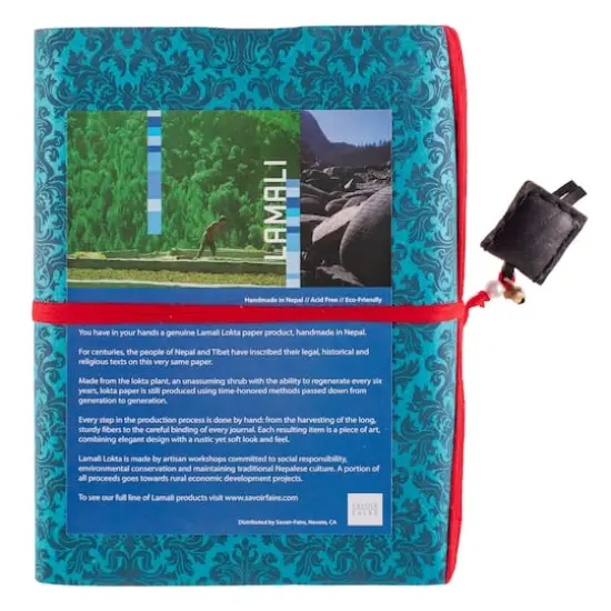 Lama Li Mixed Media Brocade Journal, 6" x 8" {4}