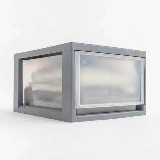 Iris&reg; 13qt. Gray Stackable Drawer, 4 Pack {4}