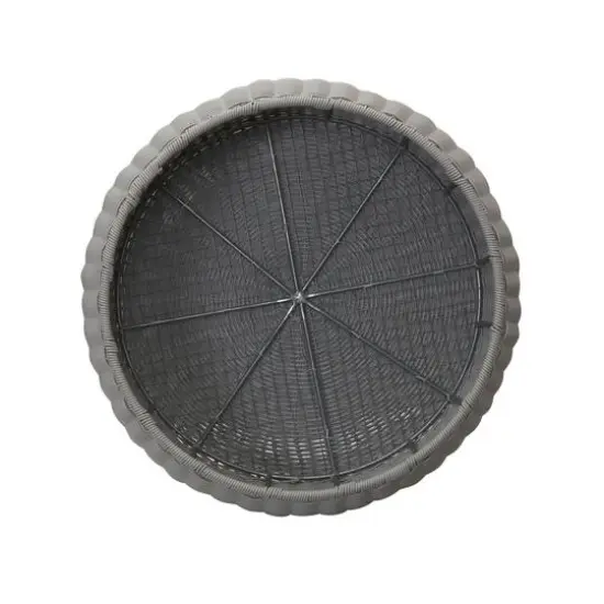 Household Essentials 9" Woven Storage Ottoman Gray {7}