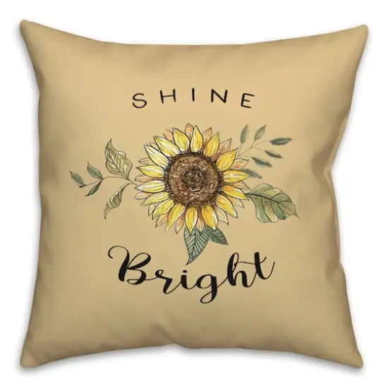 Shine Bright Sunflower 18" x 18" Throw Pillow {3}