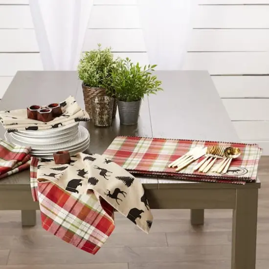 DII&reg; Mountain Trail Plaid Cloth Dinner Napkins, 6ct. {5}