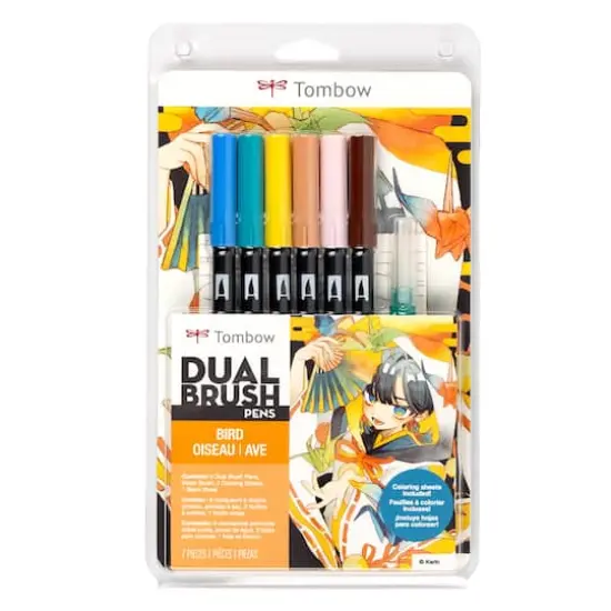 Tombow Bird Manga Illustration Dual Brush Pen Art Set {1}