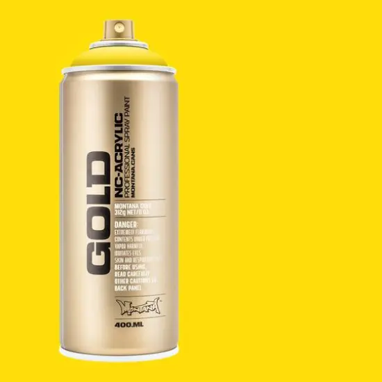 Montana&trade; Cans GOLD Shock Color Spray Paint, 400mL S1000 Shock Yellow Light {4}