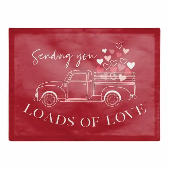 Loads of Love Truck 14" x 18" Cotton Twill Placemat {1}