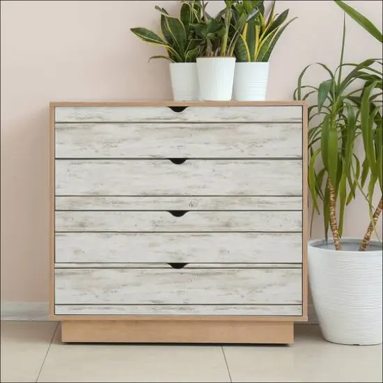 InHome White Washed Plank Peel & Stick Wallpaper {6}