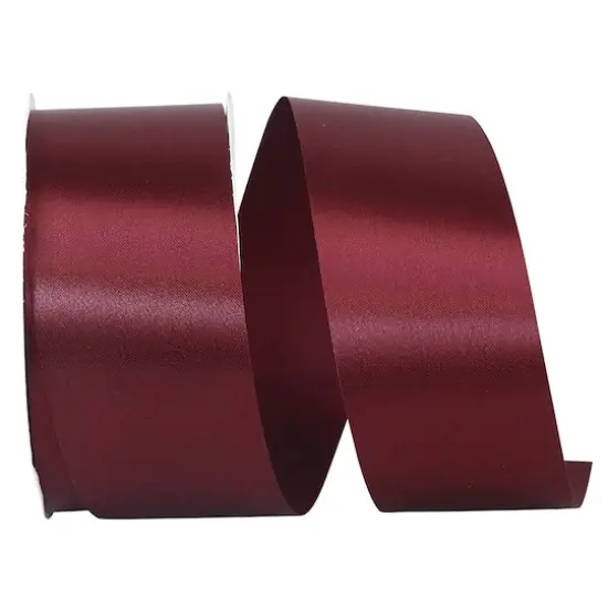 JAM Paper 1.875" x 50yd. Single Face Satin Allure Ribbon Burgundy {1}