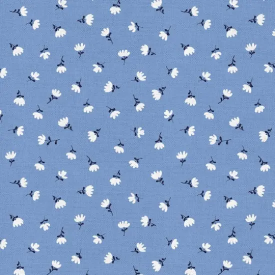 Fabric Editions Blue Carolina Flower Cotton Fabric {4}