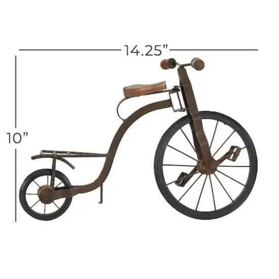 14" Brown Metal Vintage Bicycle {8}