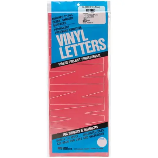 Graphic Products 6" Permanent Adhesive Vinyl Letters Red {1}
