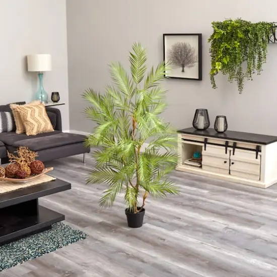 4.5ft. Potted Areca Artificial Palm Tree {5}