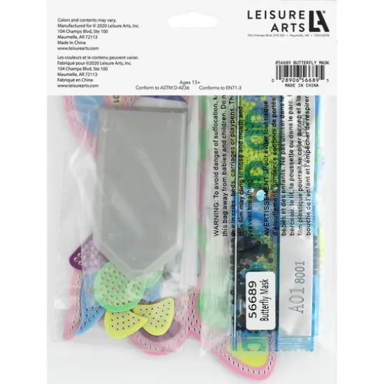 Diamond Art Butterfly Costume Foam Mask Kit {3}