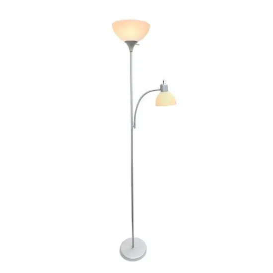 Creekwood Home Essentix 71.5" 2 Light Metal Floor Lamp Silver {5}