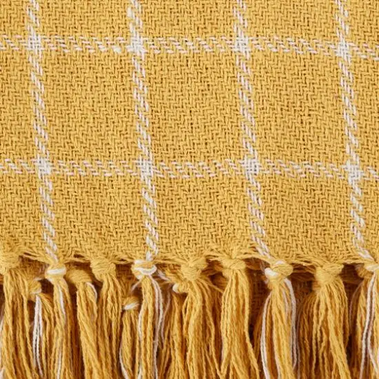 DII&reg; Checked Plaid Throw Honey Gold {5}